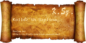 Kolláth Szelina névjegykártya